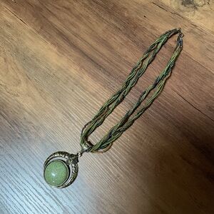 Green stone necklace